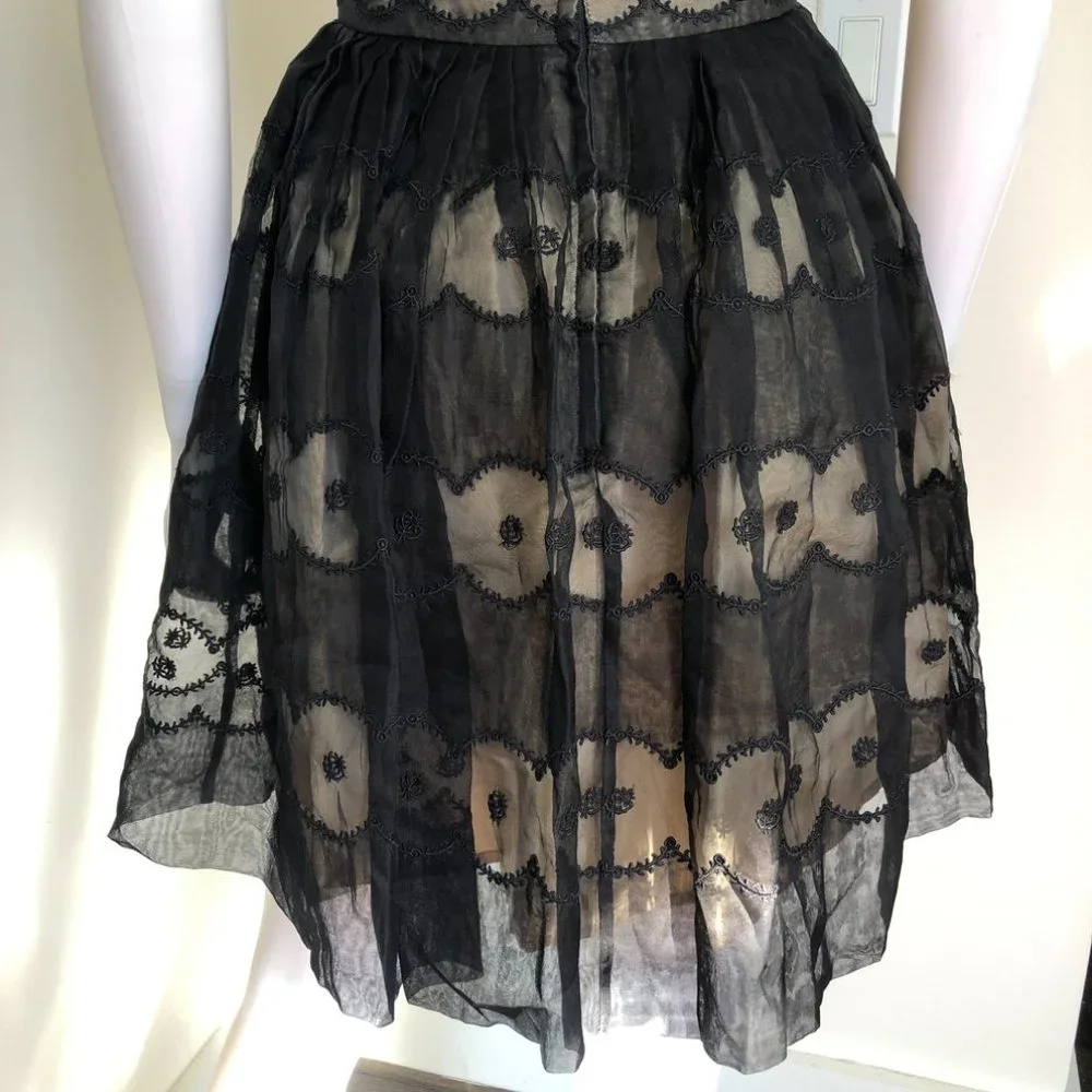 RED Valentino Silk Strapless Dress Black Sz 40, US 2 - Picture 14 of 16